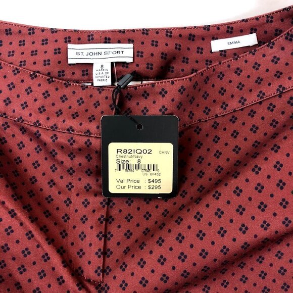 St. John Sports Burgundy Emma Pants 8 - Picture 5 of 8